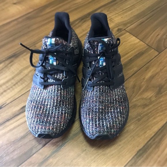 adidas Ultra Boost 3.0 Black Multi-Color Sz 9 Mens - Picture 2 of 7